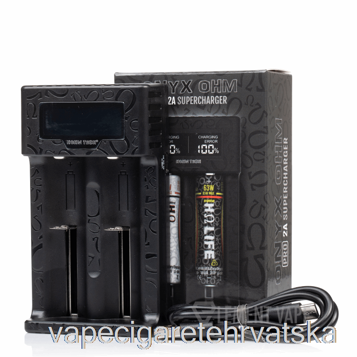 Vape Cigareta Hohm Tech Onyx Ohm 2a Matrix Display Punjač Punjač S 2 Mjesta