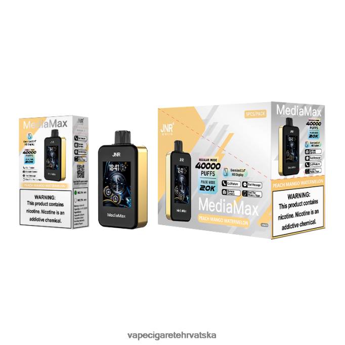 JNR MediaMax 40k puff PTFZ15 breskva mango lubenica - Vape On Sale