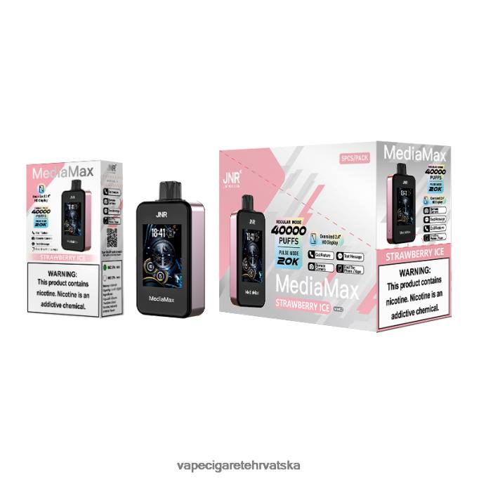 JNR MediaMax 40k puff PTFZ17 led od jagoda - Vape Official Store